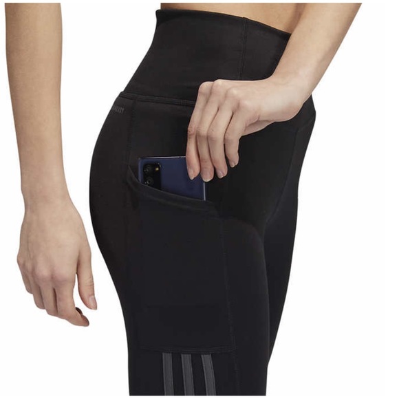 adidas Ladies' 3-Stripe Capri, Black (size : S, M, L, XL, XXL) - Picture 6 of 9